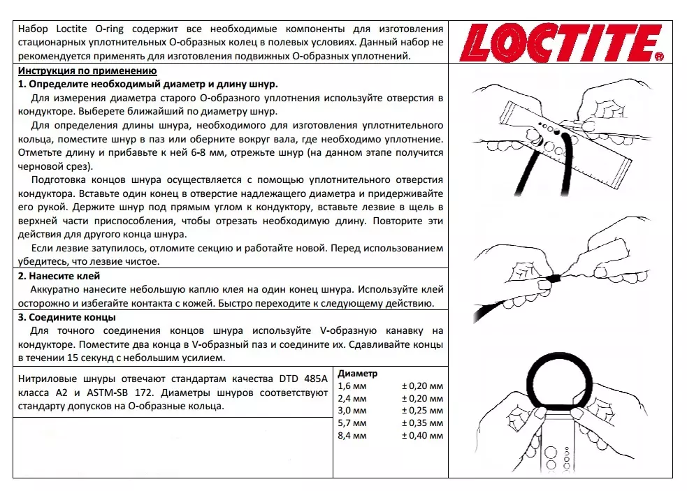 Loctite EURO O-RING KIT - Набор для изготовления О-образных колец